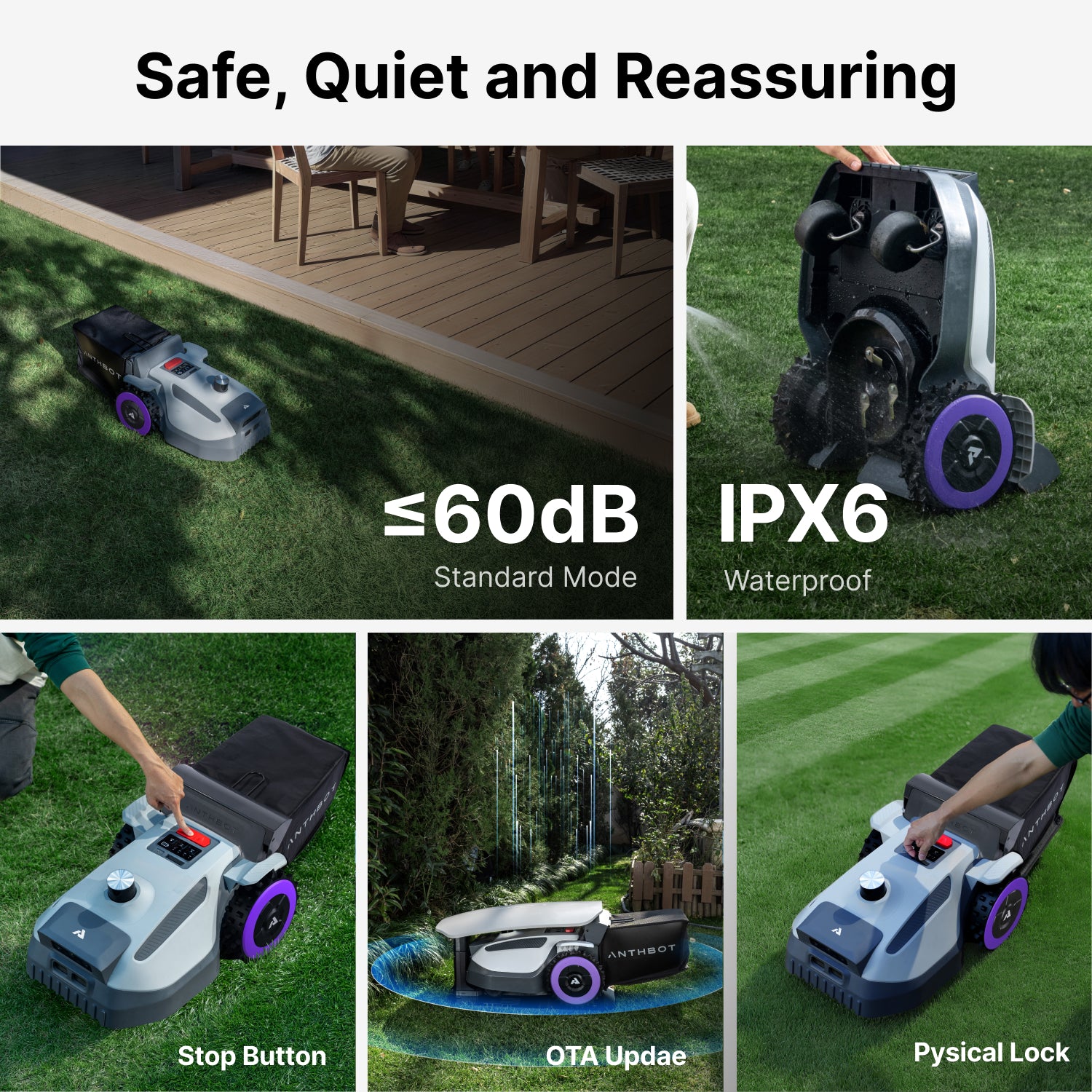 AI vision obstacle detection on the ANTHBOT N8 LiDAR robot mower for wildlife protection and safer mowing,scene